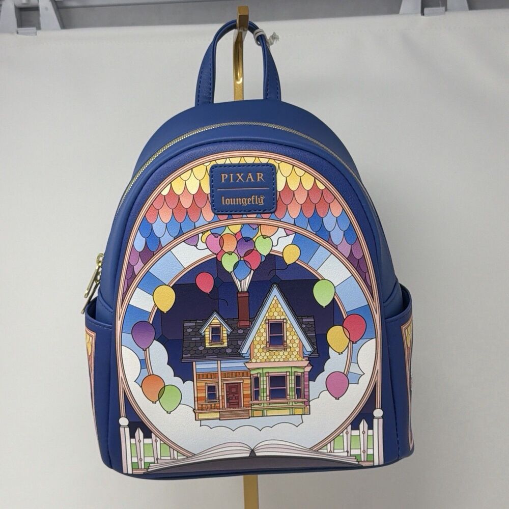Disney Pixar Up Loungefly Mini Backpack House Balloons Carl Russell Dug NWT